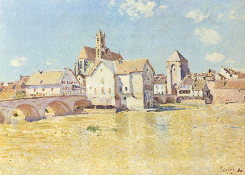 Alfred Sisley Brucke von Moret in der Morgensonne oil painting image